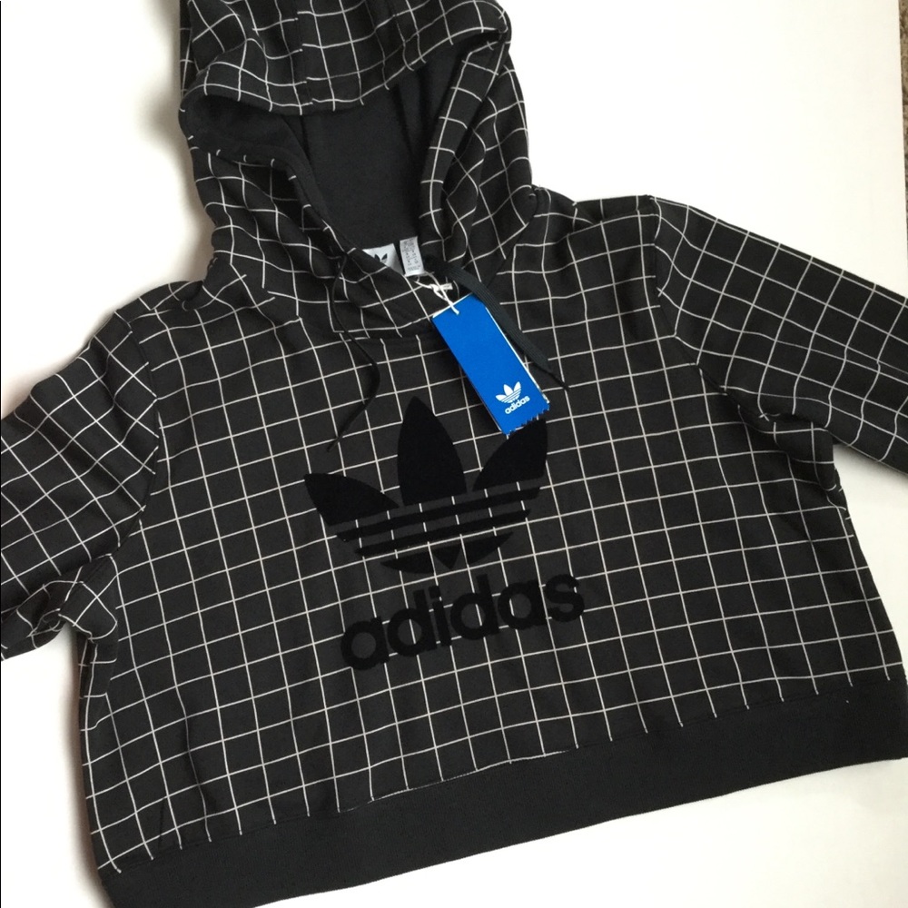 ADIDAS ORIGINALS CLRDO Windowpane Logo Hoodie - Picture 7 of 8